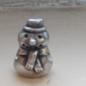 Authentic Pandora Sterling Silver Snowman Charm 790374